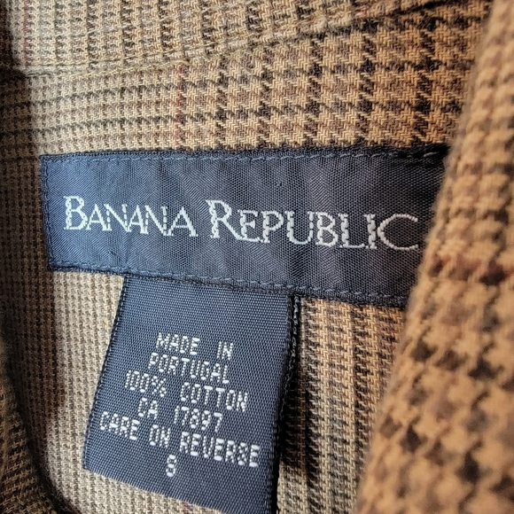 Men's Casual Button-Down Shirts - Beige and Brown - Picture 8 of 16